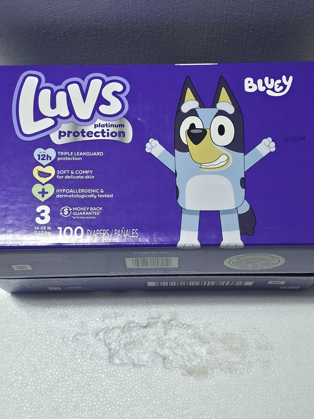 Luvs Platinum Protection Diapers - Bluey Design, Purple Pack